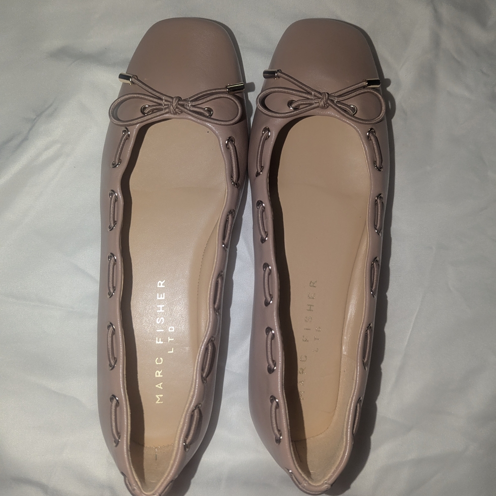 Marc Fisher Women's Taupe Ballet Flats
